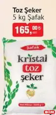 ŞAFAK TOZ ŞEKER 5 KG